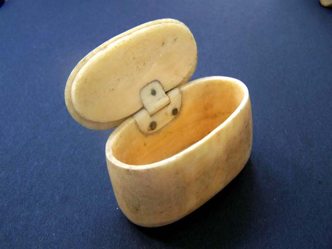 An Antique Whalebone Trinket Box